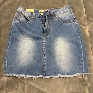 American Bazi Blue Denim Mini Skirt